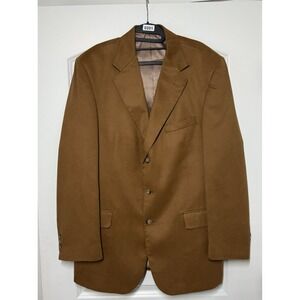 Norm Thompson Blazer Men 44L Sport Coat Jacket Faux Suede Old Money Southwestern